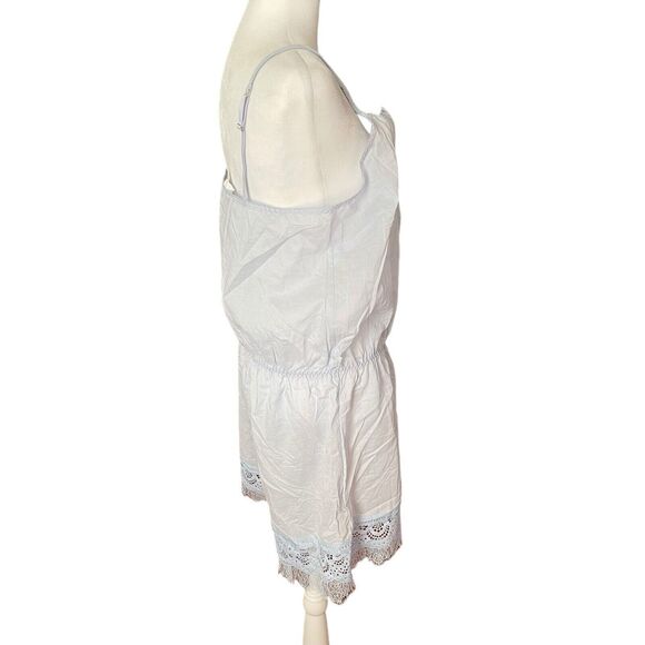 TOPSHOP US 12 Romper Lounge Lace Trim Vneck Blue NWT One Piece Thin - Picture 10 of 13